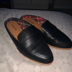 Torrid size 11 faux leather loafer mules